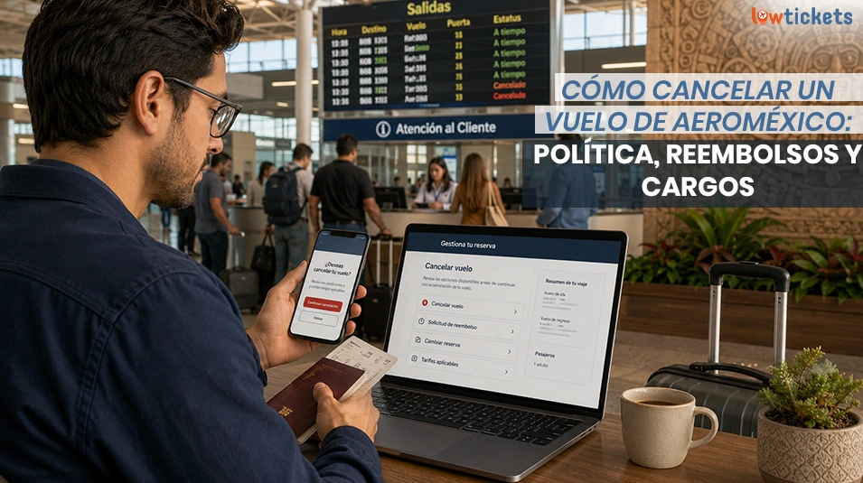 Cómo cancelar un vuelo de Aeroméxico: política, reembolsos y cargos (Guía 2026)