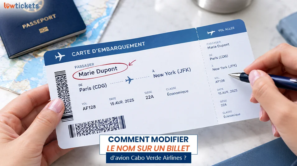 Comment modifier le nom sur un billet d'avion Cabo Verde Airlines ?