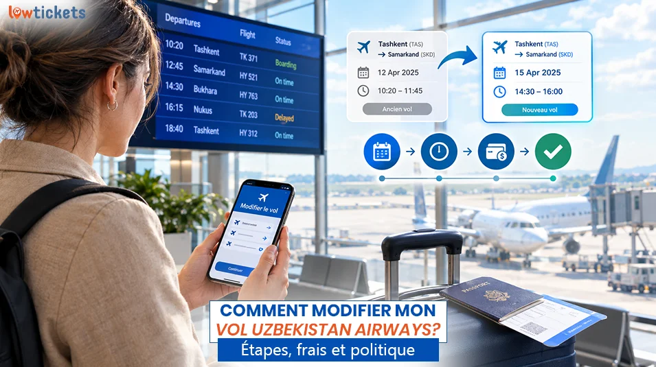 Comment modifier mon vol Uzbekistan Airways? Étapes, frais et politique