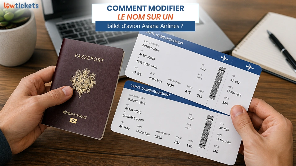 Comment modifier le nom sur un billet d'avion Asiana Airlines ?