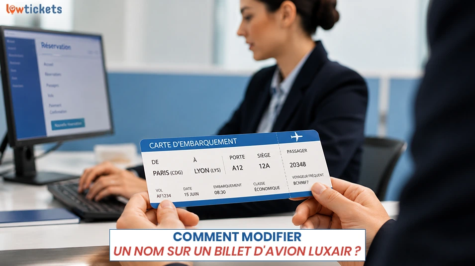 Comment modifier un nom sur un billet d'avion Luxair ?
