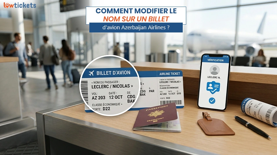 Comment modifier le nom sur un billet d'avion Azerbaijan Airlines ?