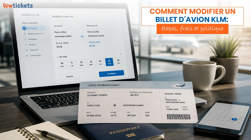 Comment modifier un billet d'avion KLM : étapes, frais et politique