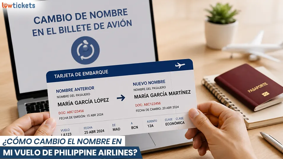 ¿Cómo cambio el nombre en mi vuelo de Philippine Airlines?