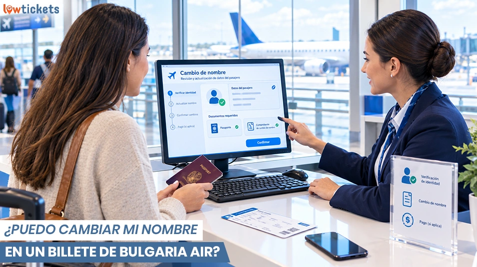 ¿Puedo cambiar mi nombre en un billete de Bulgaria Air?