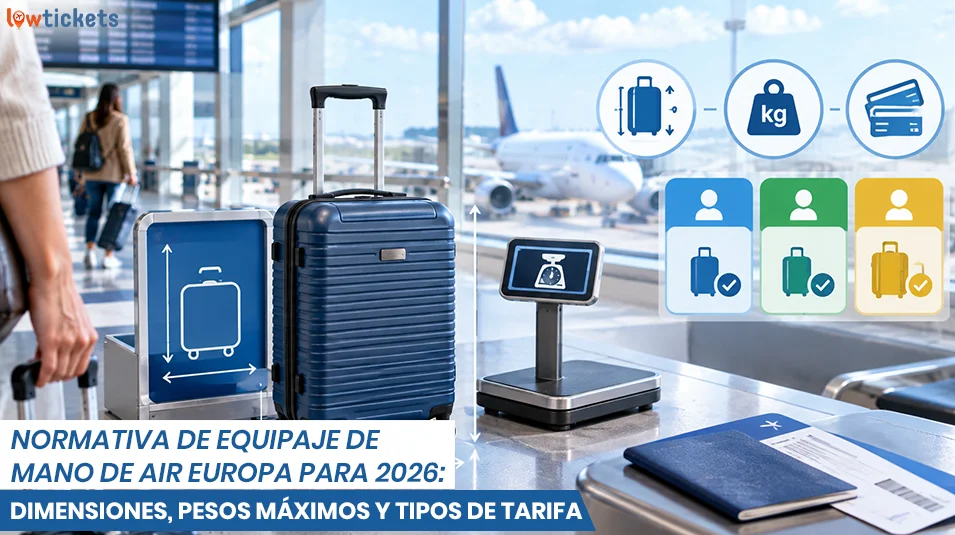 Normativa de equipaje de mano de Air Europa para 2026: dimensiones, pesos máximos y tipos de tarifa