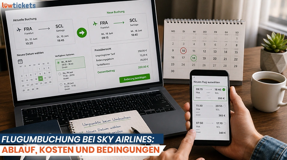 Flugumbuchung bei Sky Airlines: Ablauf, Kosten und Bedingungen